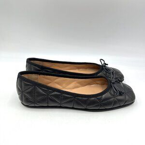 Aerosoles Womens Size 6.5 Catalina‎ Black Quilted Leather Ballet Flats Shoes